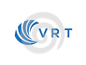 VRT letter logo design on white background. VRT creative circle letter logo concept. VRT letter design