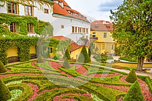 Vrtba garden or Vrtbovska zahrada in old town of Prague, Czech Republic