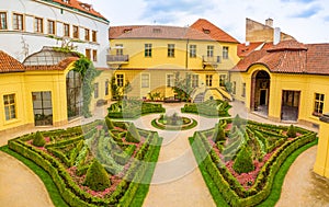 Vrtba garden or Vrtbovska zahrada in old town of Prague, Czech Republic