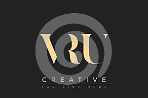 VRU abstract letter logo design