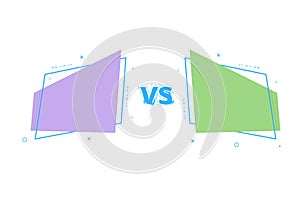 VS card. Versus screen. Vector illustration.