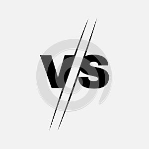 VS letters for sport, game, fight, battle, match. Versus logo. Stock - Vector illustration.