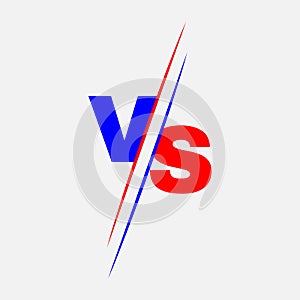 VS letters for sport, game, fight, battle, match. Versus logo. Stock - Vector illustration.