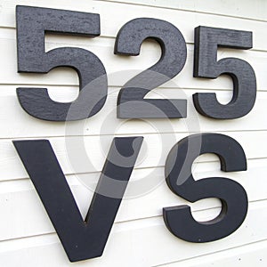 Vs text isolated on white background