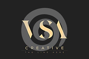 VSA abstract letter logo design
