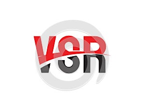 VSR Letter Initial Logo Design Vector Illustration