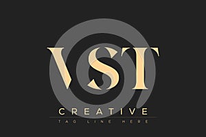 VST abstract letter logo design