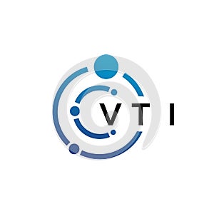 VTI letter technology logo design on white background. VTI creative initials letter IT logo concept. VTI letter design