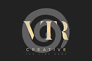 VTR abstract letter logo design
