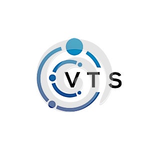 VTS letter technology logo design on white background. VTS creative initials letter IT logo concept. VTS letter design