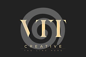 VTT abstract letter logo design