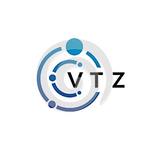 VTZ letter technology logo design on white background. VTZ creative initials letter IT logo concept. VTZ letter design