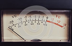 Vu meter analog vintage volume signal control photo