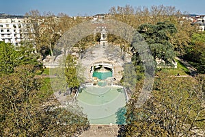 Vue aÃ©rienne du jardin Darcy Ã  Dijon