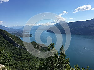 Vue from lake Bourget French Alps