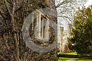 Vuew of Blair hall at Princeton University at spring