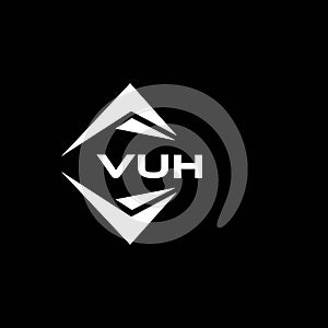 VUH abstract technology logo design on Black background. VUH creative initials letter logo concept photo