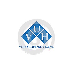 VUH letter logo design on white background. VUH creative initials letter logo concept. VUH letter design photo