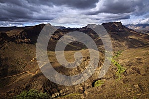 Vulcanic Landscape with Dramatic Clouds