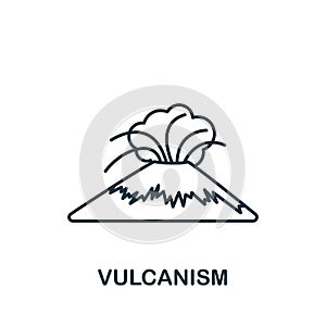 Vulcanism icon. Monochrome simple icon for templates, web design and infographics