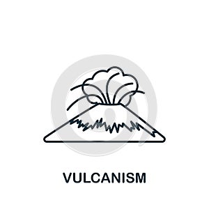 Vulcanism icon. Monochrome simple icon for templates, web design and infographics photo