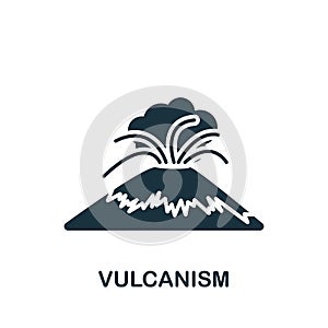 Vulcanism icon. Monochrome simple icon for templates, web design and infographics photo