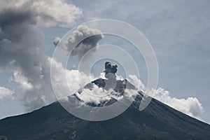 Vulcano eruption in ecuador