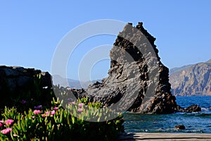 Vulcano Island the rock of sea nymph