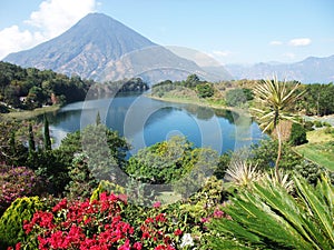 Vulcano Landscape in Guatemala Lake Atitlan photo