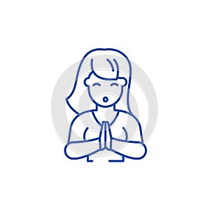 Vulnerability line icon concept. Vulnerability flat  vector symbol, sign, outline illustration.