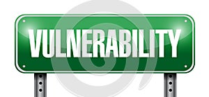 vulnerability street sign illustration design