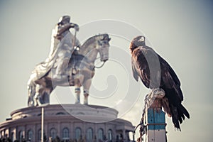 Vulture and Genghis Khan Monument