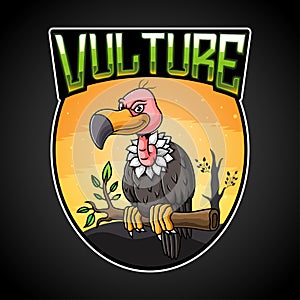 Vulture logo mascot illustration