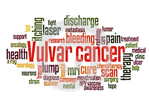Vulvar cancer word cloud concept 2