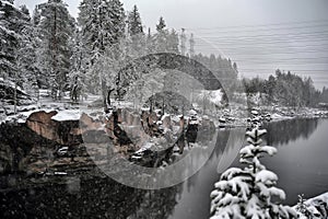 Vuoksa river-bed. Finland