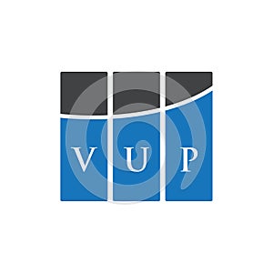VUP letter logo design on WHITE background. VUP creative initials letter logo concept. VUP letter design
