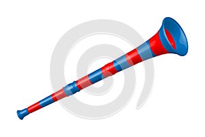 Vuvuzela trumpet football fan. Vuvuzela isolated on a white background. Vector illustration