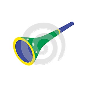 Vuvuzela trumpet icon, isometric 3d style