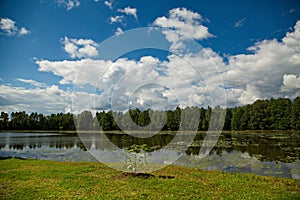 Vvedenskoe lake in the vicinity of the town of Pokrov.