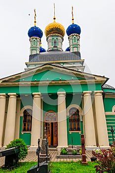 Vvedensky cathedral of Optina Monastery. Optina Pustyn literally Opta`s hermitage is an Eastern Orthodox monastery near Kozelsk