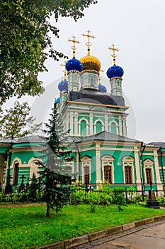 Vvedensky cathedral of Optina Monastery. Optina Pustyn literally Opta`s hermitage is an Eastern Orthodox monastery near Kozelsk
