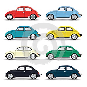 VW Beetle Bug vector illustration poster template