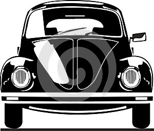 VW beetle front view photo