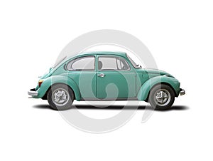 VW Beetle isolated on white