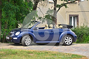 VW New Beetle parked