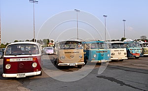 VW van owners gathering at volkswagen club meeting