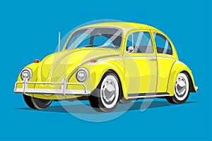 VW yellow Beetle classic car