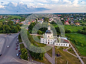 Vyazma, Church Church of the Nativity of Blessed Virgin Mary. Aerial photography