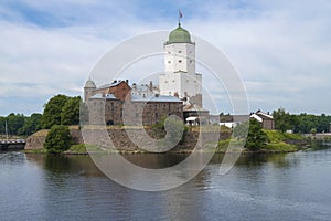 Vyborg castle in July afternoon. Leningrad region. Russia