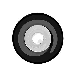 Vynil circle isolated on white